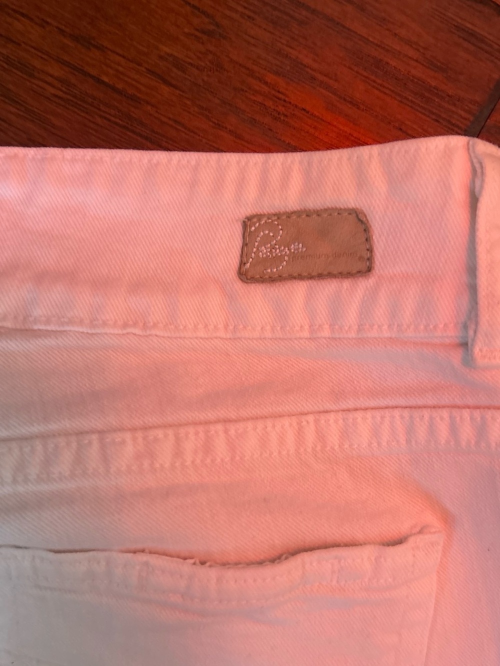 PAIGE Light Pink Flare Jeans - Picture 3 of 4